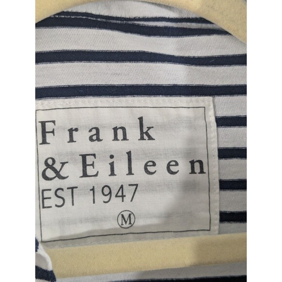 Frank & Eileen Charlotte Perfect Polo Shirt Tee Lab Medium Striped 100% Cotton - Picture 5 of 10